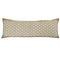 Artisan Hand Loomed Cotton Lumbar Pillow - Gray Yellow Stitching - 16"x48" Arcadia Home